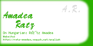 amadea ratz business card